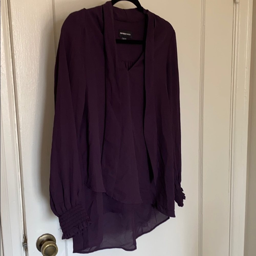 Purple, long sleeved blouse